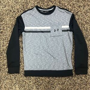 Under Armour Black and Gray Crewneck - YL